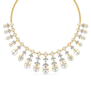 Floral & Geometric Diamond Necklace