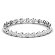 Floral Motif Diamond Bangle