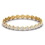 Floral Motif Diamond Bangle