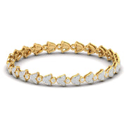 Floral Motif Diamond Bangle