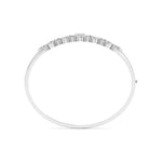 Floral Pattern Diamond Bangle