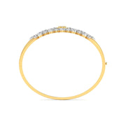 Floral Pattern Diamond Bangle