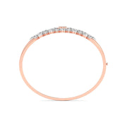 Floral Pattern Diamond Bangle
