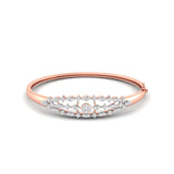 Floral Pattern Diamond Bangle