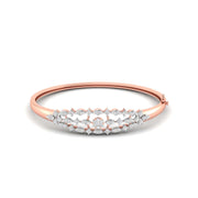 Floral Pattern Diamond Bangle