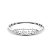 Floral Pattern Diamond Bangle