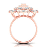 Floret Diamond Halo Ring