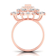 Floret Diamond Halo Ring