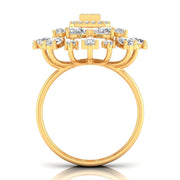 Floret Diamond Halo Ring