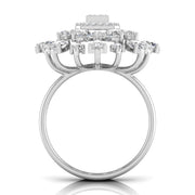 Floret Diamond Halo Ring