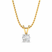 Elegant  Diamond Solitaire Pendant