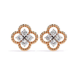 Four-Stone Clover Diamond Earrings