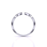 Geometric Diamond Open Ring