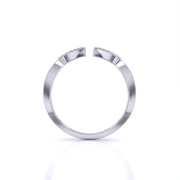 Geometric Diamond Open Ring