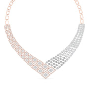 Geometric Link Diamond Necklace