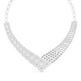 Geometric Link Diamond Necklace