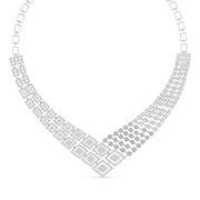 Geometric Link Diamond Necklace