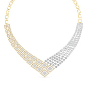 Geometric Link Diamond Necklace