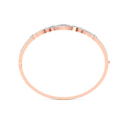 Geometric Open Design Diamond Bangle