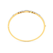 Geometric Open Design Diamond Bangle