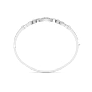 Geometric Open Design Diamond Bangle