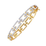 Geometric Diamond Tennis Bracelet