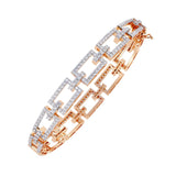 Geometric Diamond Tennis Bracelet