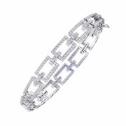 Geometric Diamond Tennis Bracelet