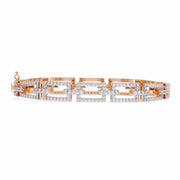 Geometric Diamond Tennis Bracelet
