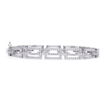 Geometric Diamond Tennis Bracelet
