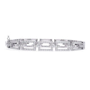 Geometric Diamond Tennis Bracelet