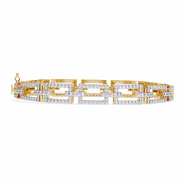 Geometric Diamond Tennis Bracelet