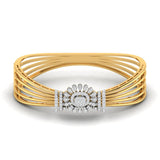 Gold Minimalist Diamond Bangle