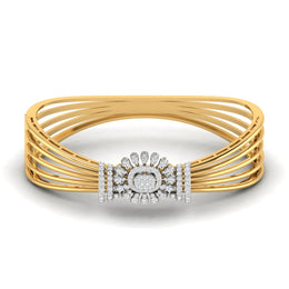 Gold Minimalist Diamond Bangle
