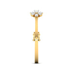 Dazzling Gold Diamond Cluster Bangle