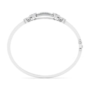 Dazzling Gold Diamond Cluster Bangle