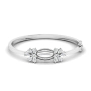 Dazzling Gold Diamond Cluster Bangle