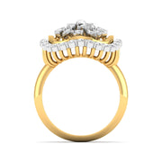 Gold Diamond Cluster Ring