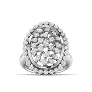 Gold Diamond Cluster Ring