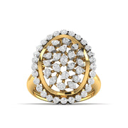Gold Diamond Cluster Ring