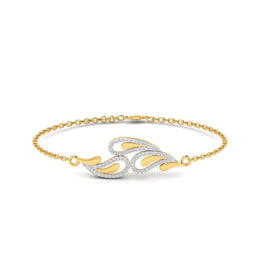 Gold Leaf Diamond Bracelet