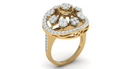 Golden Orbit Diamond Ring