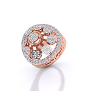 Golden Orbit Diamond Ring