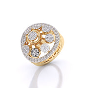 Golden Orbit Diamond Ring