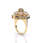 Golden Orbit Diamond Ring