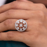 Golden Orbit Diamond Ring