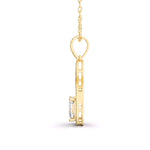 Halo Cushion Diamond Pendant