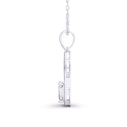Halo Cushion Diamond Pendant