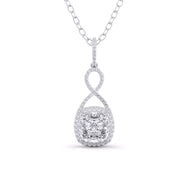 Halo Cushion Diamond Pendant