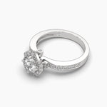 Halo Engagement Solitaire Round Diamond Ring